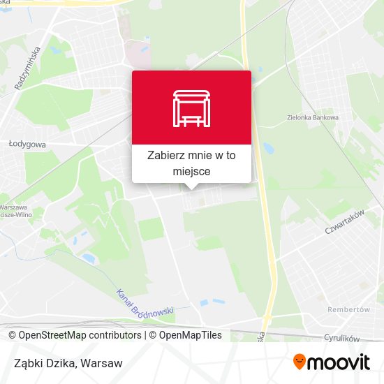 Mapa Ząbki Dzika