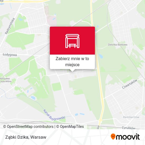 Mapa Ząbki Dzika