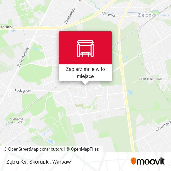 Mapa Ząbki Ks. Skorupki