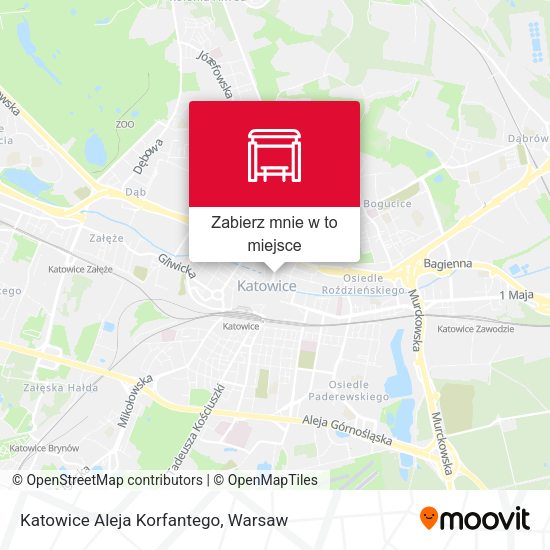 Mapa Katowice Aleja Korfantego