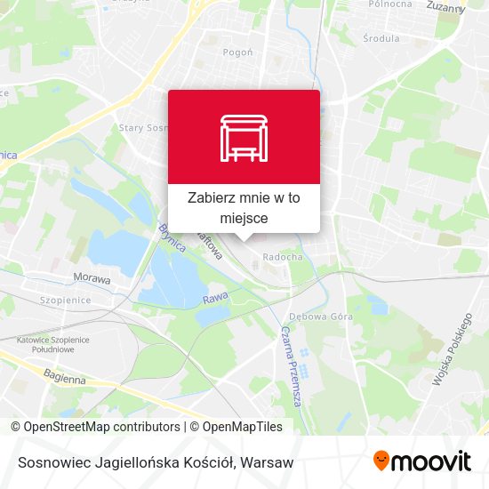 Mapa Sosnowiec Jagiellońska Kościół