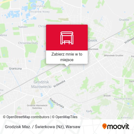 Mapa Grodzisk Maz. / Świerkowa (Nż)