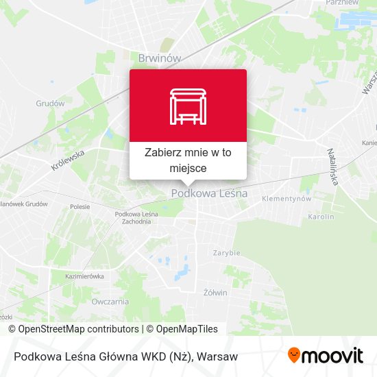 Mapa Podkowa Leśna Główna WKD (Nż)