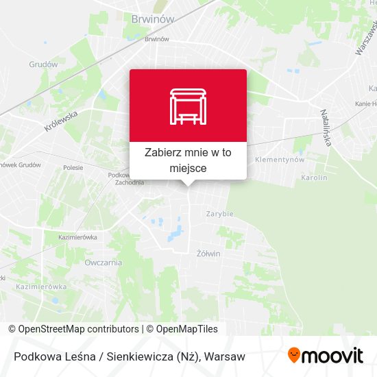 Mapa Podkowa Leśna / Sienkiewicza (Nż)