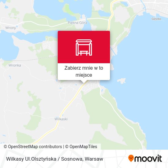 Mapa Wilkasy Ul.Olsztyńska / Sosnowa