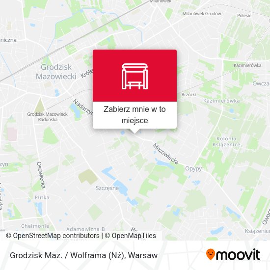 Mapa Grodzisk Maz. / Wolframa (Nż)