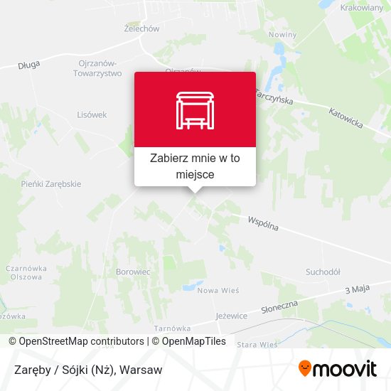 Mapa Zaręby / Sójki (Nż)