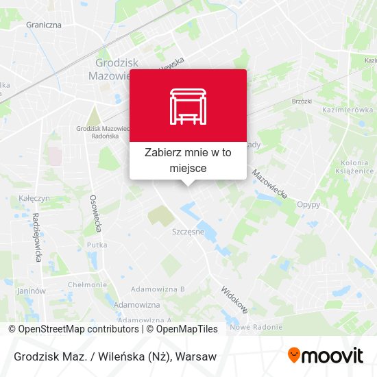 Mapa Grodzisk Maz. / Wileńska (Nż)