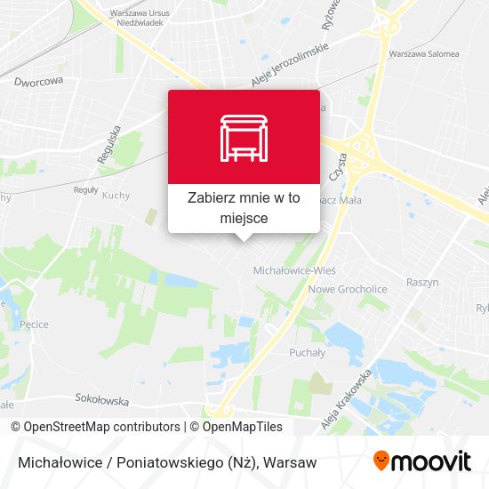 Mapa Michałowice / Poniatowskiego (Nż)