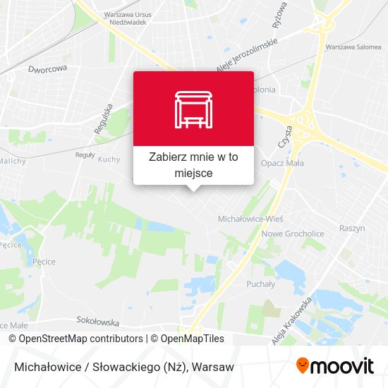 Mapa Michałowice / Słowackiego (Nż)