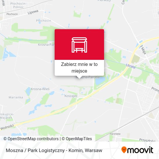 Mapa Moszna / Park Logistyczny - Komin