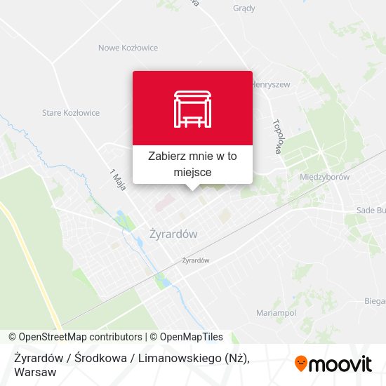 Mapa Żyrardów / Środkowa / Limanowskiego (Nż)