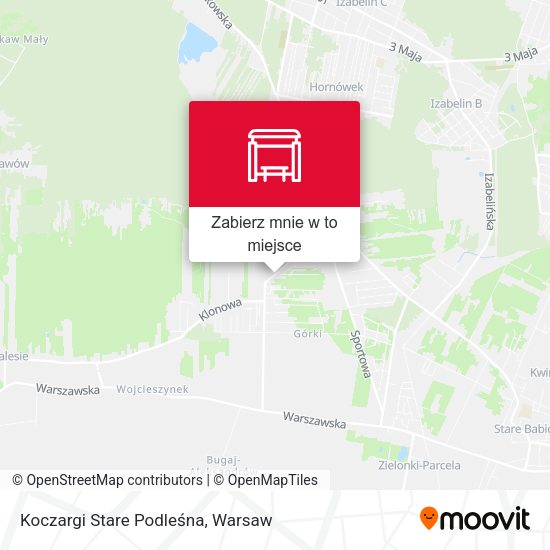 Mapa Koczargi Stare Podleśna