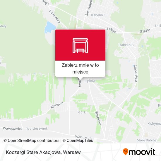 Mapa Koczargi Stare Akacjowa