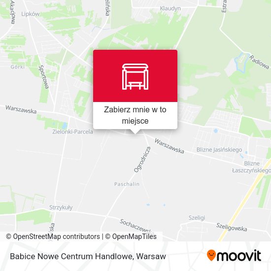 Mapa Babice Nowe Centrum Handlowe