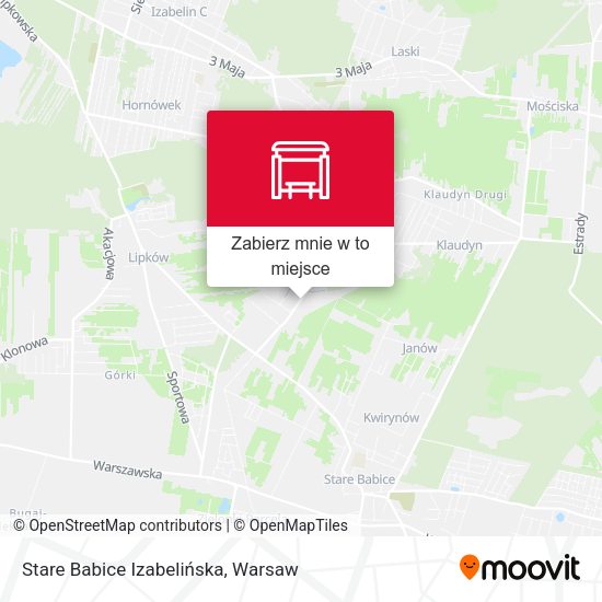 Mapa Stare Babice Izabelińska