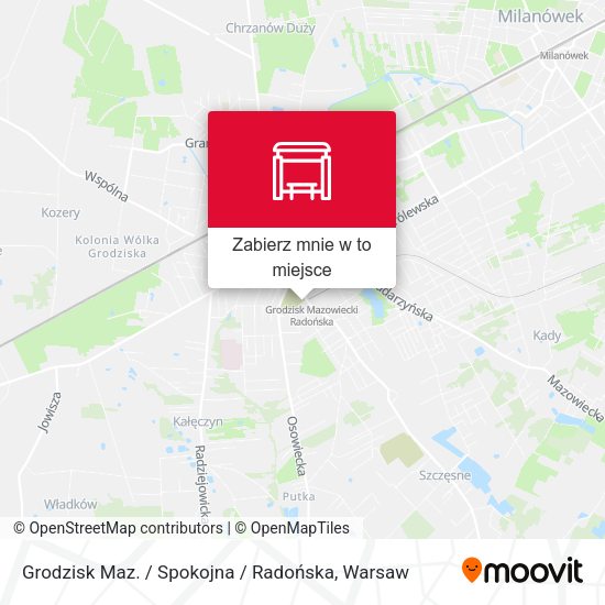 Mapa Grodzisk Maz. / Spokojna / Radońska