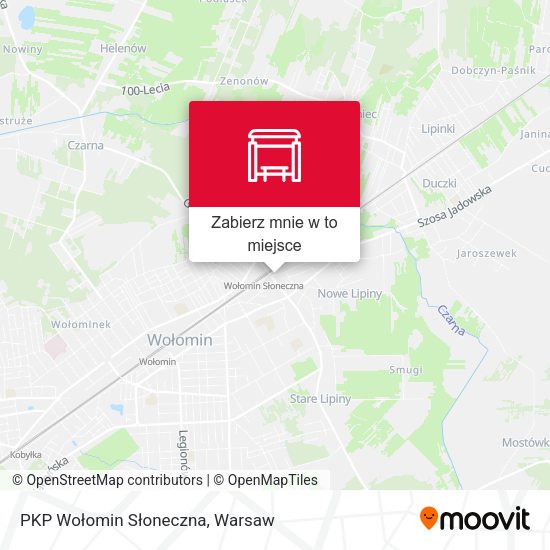 Mapa PKP Wołomin Słoneczna