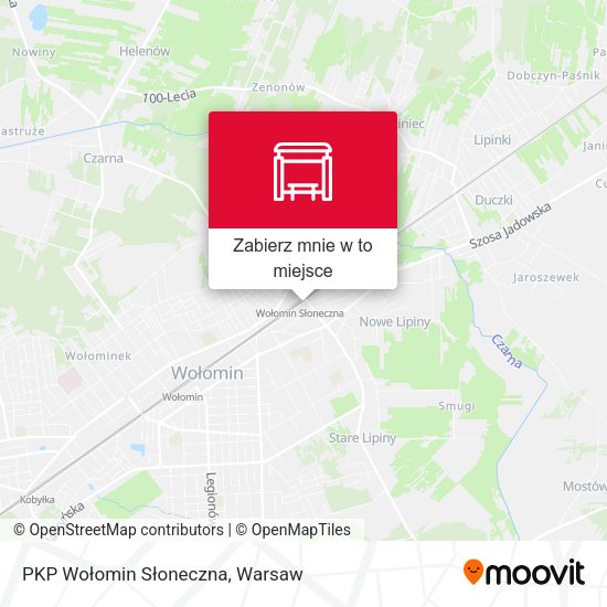 Mapa PKP Wołomin Słoneczna