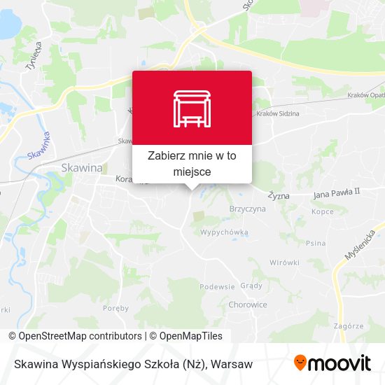 Mapa Skawina Wyspiańskiego Szkoła (Nż)