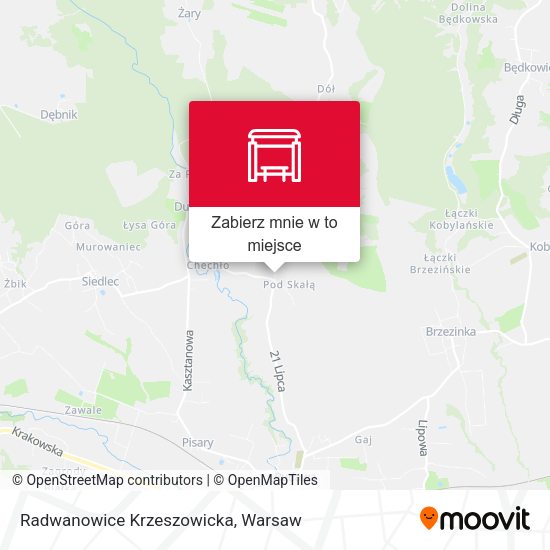 Mapa Radwanowice Krzeszowicka