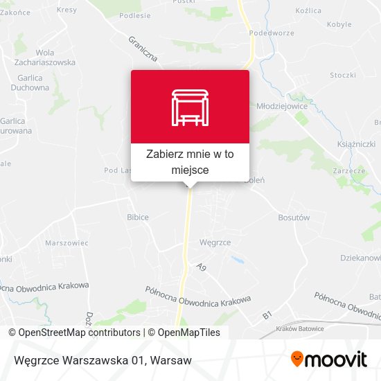 Mapa Węgrzce Warszawska 01