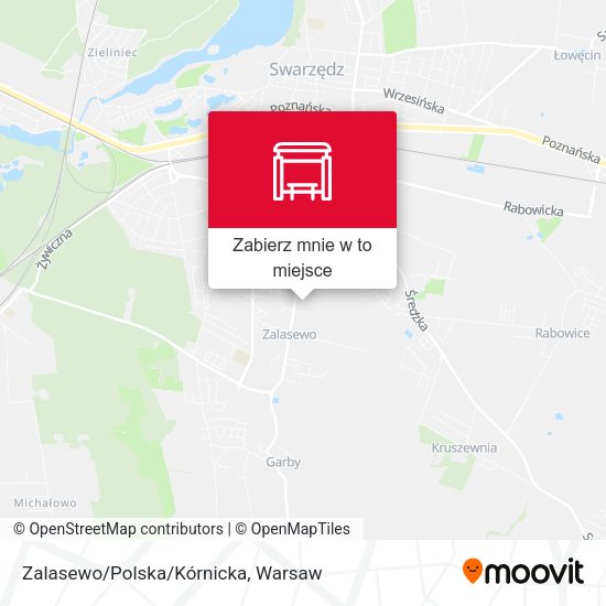 Mapa Zalasewo/Polska/Kórnicka