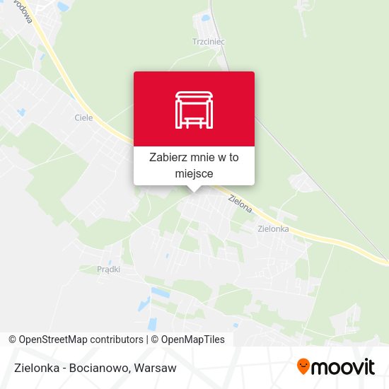 Mapa Zielonka - Bocianowo