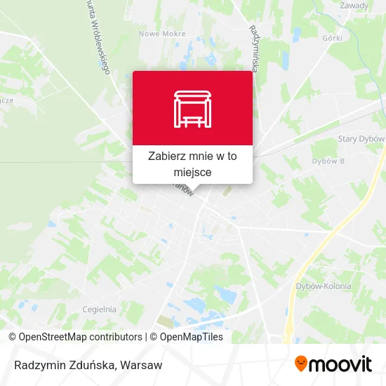 Mapa Radzymin Zduńska