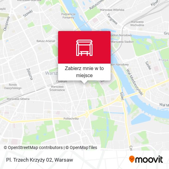 Mapa Pl. Trzech Krzyży