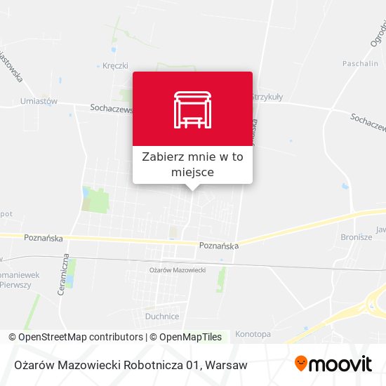 Mapa Ożarów Mazowiecki Robotnicza