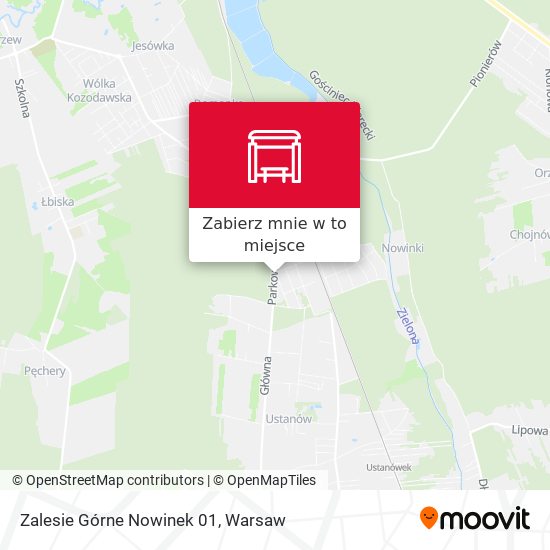 Mapa Zalesie Górne Nowinek 01