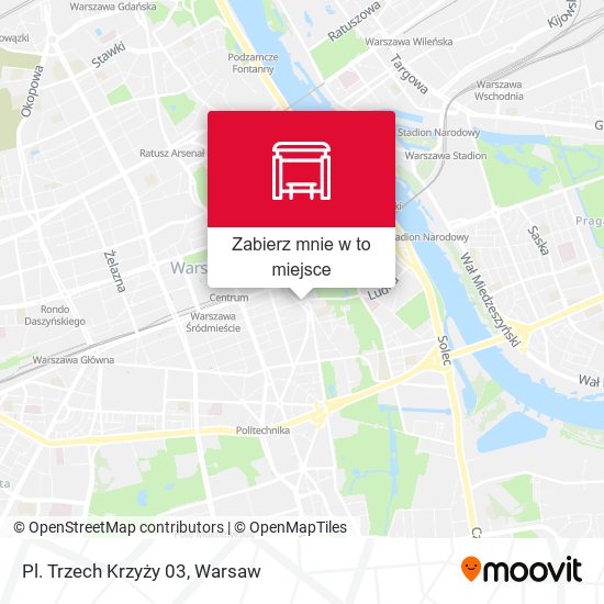 Mapa Pl. Trzech Krzyży