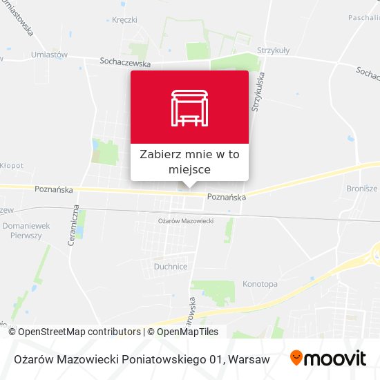 Mapa Ożarów Mazowiecki Poniatowskiego 01