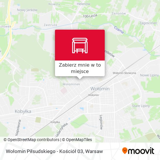 Mapa Wołomin Piłsudskiego - Kościół 03