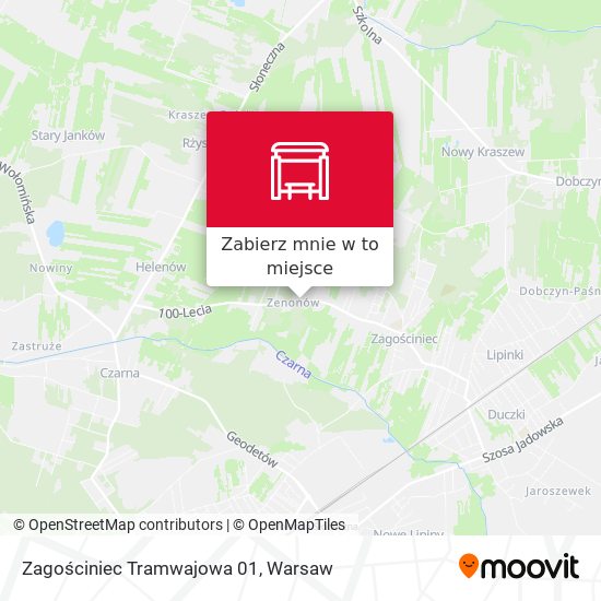 Mapa Zagościniec Tramwajowa 01