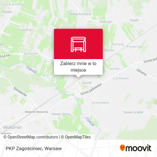Mapa PKP Zagościniec