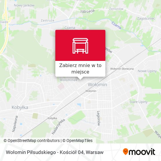 Mapa Wołomin Piłsudskiego - Kościół 04