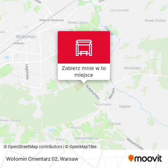 Mapa Wołomin Cmentarz