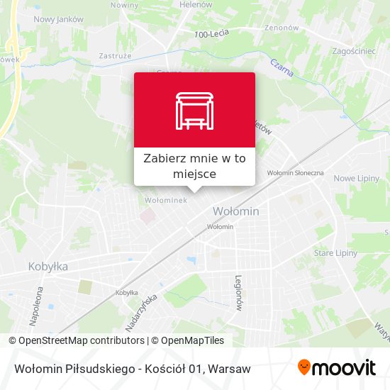 Mapa Wołomin Piłsudskiego - Kościół 01