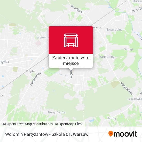 Mapa Wołomin Partyzantów - Szkoła 01