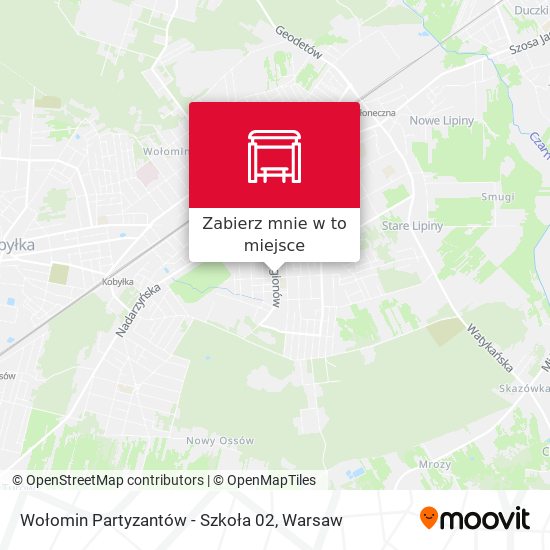 Mapa Wołomin Partyzantów - Szkoła 02