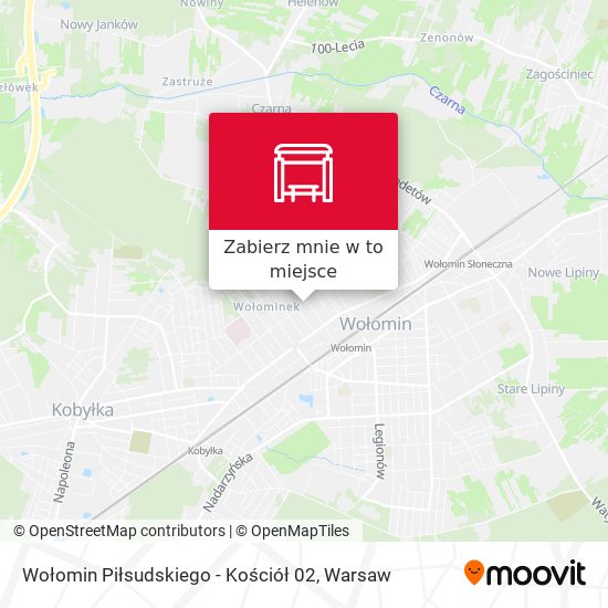 Mapa Wołomin Piłsudskiego - Kościół 02