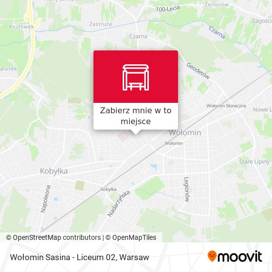 Mapa Wołomin Sasina-Liceum