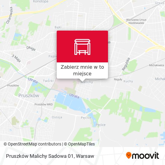 Mapa Pruszków Malichy Sadowa 01