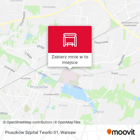 Mapa Pruszków Szpital Tworki 01