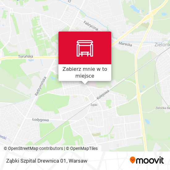 Mapa Ząbki Szpital Drewnica 01