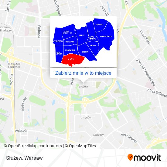 Mapa Służew