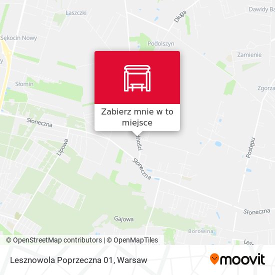 Mapa Lesznowola Poprzeczna 01