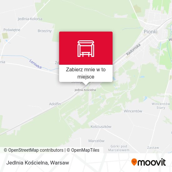 Mapa Jedlnia Kościelna